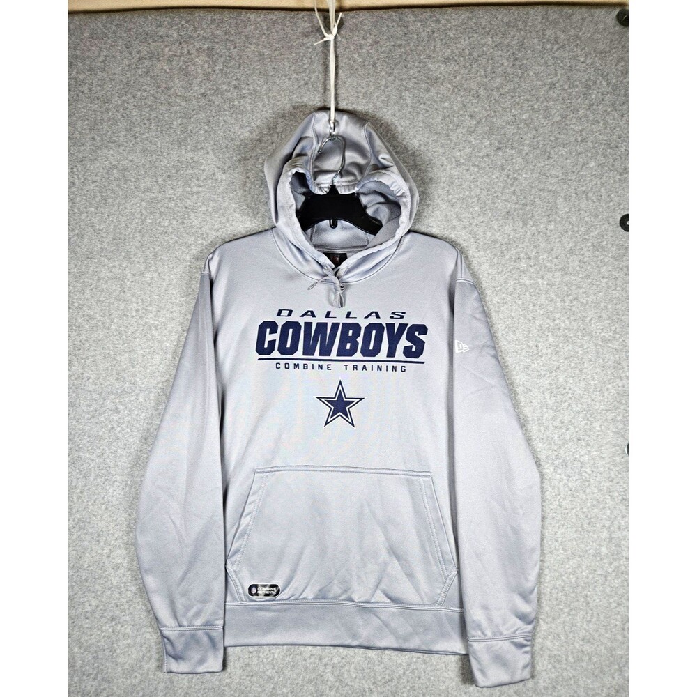 New Era Dallas Cowboys Women’s Gray Combine Training Hoodie Sweatshirt M NFL
